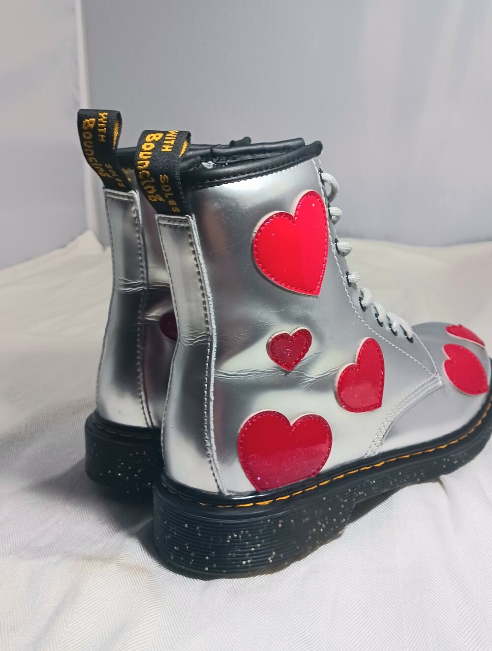Dr  Martens Metallic Hearts Boots - Picture 8 of 15
